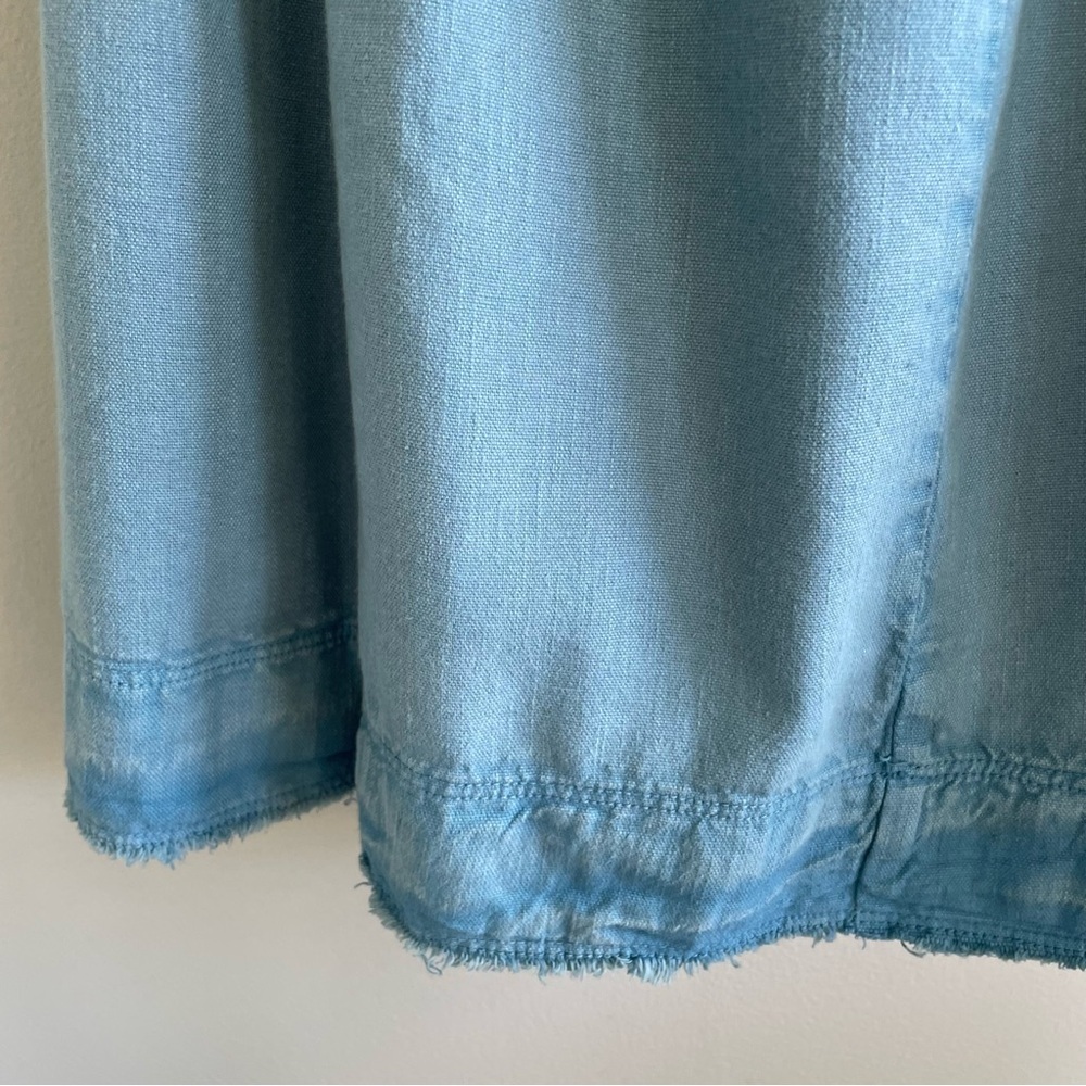 Anthropologie Pilcro Flutter Sleeve Mdi Dress Blue Size Small - Picture 4 of 16